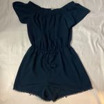 Bebop Navy Blue Off the Shoulder Romper Size M Photo 2