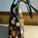 Baseball Themed Small Studded Tote Black Photo 3