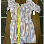 Paige Aubrie Stripe Self-Tie Waist Romper in Afterglow Multi Size L *No Belt* Photo 6