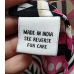 Fashion Tadka Size Medium Made in India Pink Black Geo Bathing SwimSuit Cover Up Photo 8