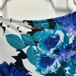 Calvin Klein Turquoise and purple  floral dress top Photo 2