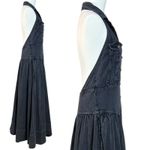 Free People Soundwave Denim Halter Maxi Dress in Black Bohemian Size Large Photo 5