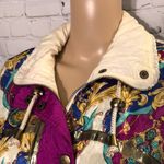 Vintage Clipper Bay Scarf Print Windbreaker S Blue Photo 3