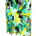 Kaari Blue Curvy Blouse Women’s 2X Long Sleeve Bell Sleeve Tunic Floral Beachy Photo 3
