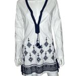 Athleta  Women's Navy Blue/Bright White Desert Diamond Tunic Swim Coverup sz XS Photo 1