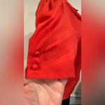 Dana AshleyVintage Red Button Down Collard Shorts Sleeves.Pleated Blouse Sz 10. Photo 6