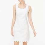 J.Crew NEW Factory White Scallop Dress Sleeveless Photo 9