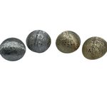 Vintage MCM two pair half dome clip earrings silver & gold tone. Photo 1