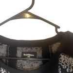 Ruff Hewn Ruff Hewn Women Medium Petite Black White Jacquard Long Sleeve Sweater Photo 3