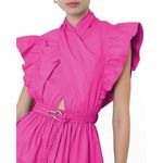 Derek Lam 10 Crosby Finne Ruffled Wrap Tiered Mini Dress in Pink 38 Womens Photo 13