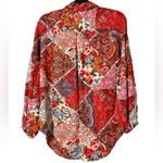 Lovestitch  size small Janis button up blouse bohemian patchwork floral print Photo 4