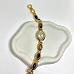 Vintage Style New Gold Plates Brown Stone Tiger Eye Stone Luxury Watch Photo 0