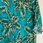 C&C California C & C California‎ Linen Tropical Shirt Roll Tab Sleeves Womens Small Vacation Photo 0