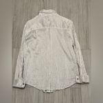 Linda Allard Silk White and Black Button Down Shirt Size 14 Photo 1
