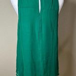 Lucky Brand Embroidered Detail Bright Green Tank Top Lined Blouse - Size Medium Photo 4