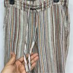 For Cynthia  Striped Linen blend Pants w/pockets Size medium drawstring Photo 3