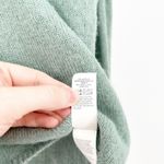 Lucky Brand Womens Rayne Frayed Semi Sheer Wool Blend Knit Sweater Size M Green Photo 6