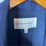 Cupcakes and Cashmere Linen Blend Open Blazer Navy Size Large Blue Photo 2