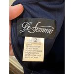 La Femme New 28079 Side wrap Jersey Gown In Navy Size 2 Cutout Back Photo 5