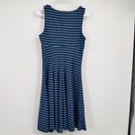 Peter Som Dress 6 Blue Stripe Jersey Stretch Nautical Vacation Fit Flare Cruise Photo 2