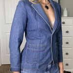 Eddie Bauer Blue denim fitted blazer - perfect for summer #denimjacket Photo 1