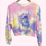 Disney Stitch Tie Dye Cropped Sweatshirt - size medium Photo 0