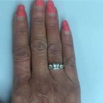 Sterling Silver Ring, CZ Princess Cut With Round Accents, Engagement, Size 7 Photo 3