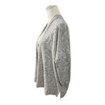 Loft Petites Women Grey Sparkle Cardigan Size M Petite Open Front 3/4-Sleeve Photo 2