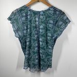 Free People  Top Women L NWT Blue Green Oh My Baby Tee Seagrass Combo Boho 90s Photo 1