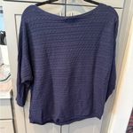 Market & Spruce Navy Cable Knit Dolman Sweater XL Photo 13