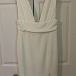 Showpo White Deep V Dress Photo 0