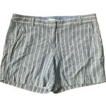J.Crew Light Blue White Striped Shorts Cotton Size 10 Photo 0
