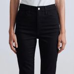 Apiece Apart Ultra High Rise Kick Flare Slim Camilla Jeans Black Stretch Size 29 Photo 2