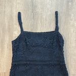 Taylor Sz‎ 2 Navy Blue Crochet Lace Mini Cocktail Elegant Short Party Dress Photo 1