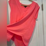 J.Crew Size S Pink V Neck Short Cap Sleeve Pullover Semi Sheer Blouse Shell Photo 2
