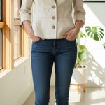 Escada Tan Belted Cropped‎ Trench utility coat jacket size 38 8 Tan Photo 0