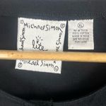 Vintage Michael Simon Lite Colorful Embroidered Flower Button Front Cardigan XL Black Photo 1