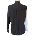 Vintage Roper Rodeo Blue Button Shirt Southwestern Black White Aztec Women Small Photo 2