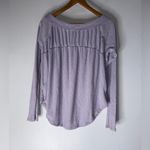 We The Free Free‎ People Must Have Henley Waffle Knit Long Sleeve Top in Lilac Size Small Photo 1