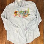 Disney  Winnie Pooh artist embroidered vintage chambray, denim button down Shirt Photo 0