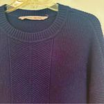 Athleta Habitat Cashmere Wool Ribbed Sweater Women's XXS Navy Academia Boho Y2K Photo 4