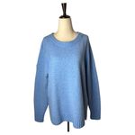 J.Crew  Sweater Women Small Blue Merino Wool Alpaca Crew Neck Long Sleeve Preppy Photo 1