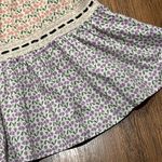 Unique Vintage  Skirt Womens 14 Floral A-Line Midi Crochet Peasant Cottage Swing Photo 5