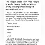 Free People NEW Dress Teegan Mini Faux Wrap Top Long Sleeve Floral V-Neck Small Photo 5