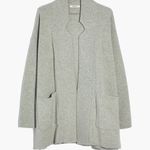 Madewell wool nude gray tan open front long oversized sweater coat XXS Photo 0