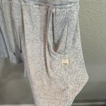Vuori  Torrey Romper Women's‎ XL Gray Sleeveless Athleisure Ribbed Drawstring Photo 3