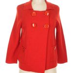 J.Crew Red 100% Wool Double Breasted Knit Sweater Jacket Size Medium M Photo 0