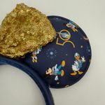 Lounge Fly  Walt Disney World 50th Anniversary Minnie Ear Headband Gold Sequin Photo 6