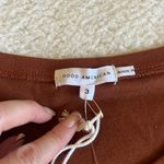 Good American  Ruched Mini Tank‎ Dress Tortoise Shell Brown Size L NWT Photo 7