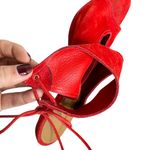 Aquazzura Sexy Thing 105mm Red Suede Sandal Size 7.5 Photo 3